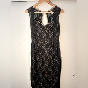 Bella D Black Lace Midi Dress